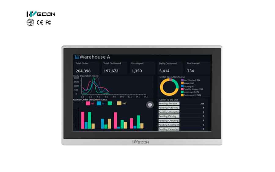 Pantalla HMI Wecon PI9102ig de 10.1 pulgadas con IoT y GPU integrados